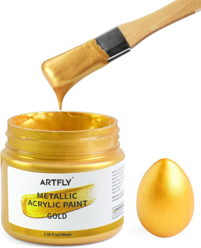 Acrylic paint metallic gold - acrylic,