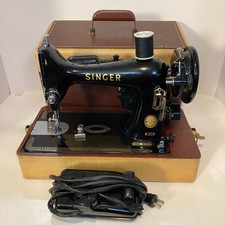 Vintage 50s Singer Model 99K Sewing Machine With Pedal & Case Tested