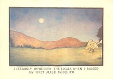 GLEN BAXTER POSTCARD MALE