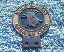 CLASSIC 1970s BAILEY OWNERS CARAVAN CLUB CAR BADGE ~ MOTORHOME/CAMPER VAN RARE