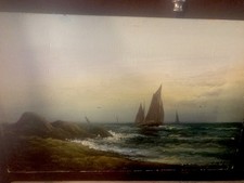 Antique Oil On Board Painting