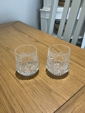 Two Tyrone Crystal Whiskey Tumblers in Slieve Donard Pattern