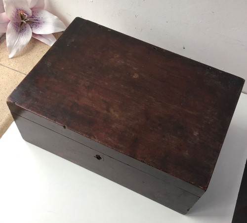 Vintage wooden box chest full - wooden,