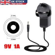 9V Power Supply UK 9v Adaptor 9v Charger 9 Volt Power Supply UK 9V 1A AC/DC PLUG