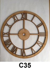 CLOCK FACE ROMAN NUMBERS 200MM (20CM) MDF LASER CUT CRAFT HOBBY