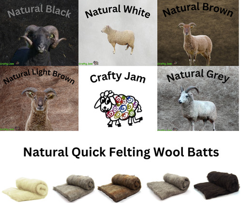 Needle felting wet carded wool - needle, felting/wet