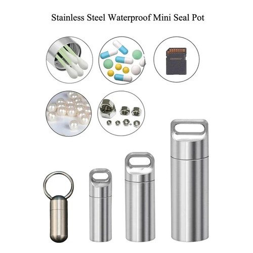 Pill holder keyring portable - holder,