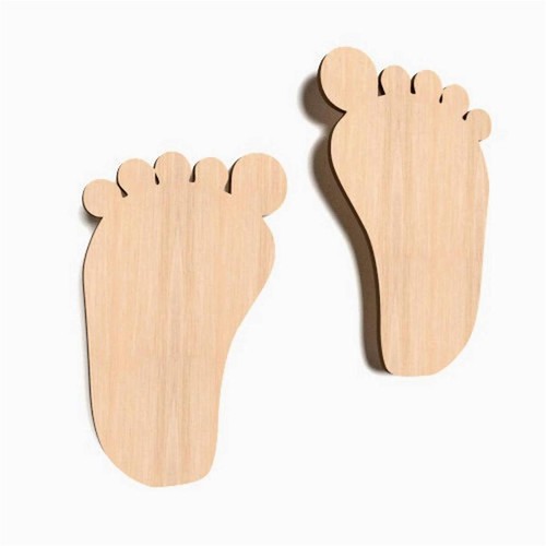 Wooden baby feet 30mm - baby,