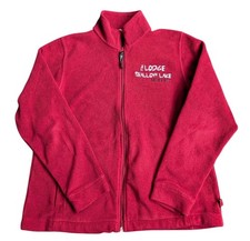 Woolrich Fleece Womens Full Zip Medium Red The Lodge Shallow Lake Minnesota 
