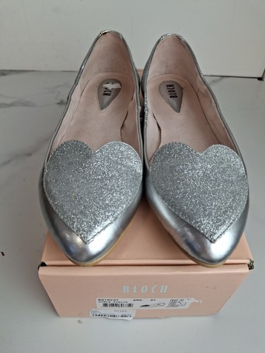 Bloch evelyn silver leather - bloch,