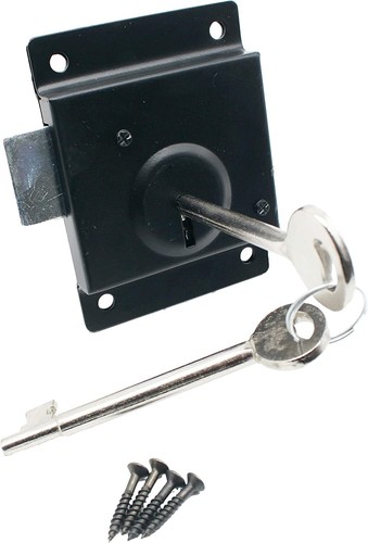 Shed door press lock deadlock - door,