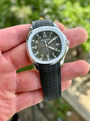 Black silicone strap for patek - silicone,