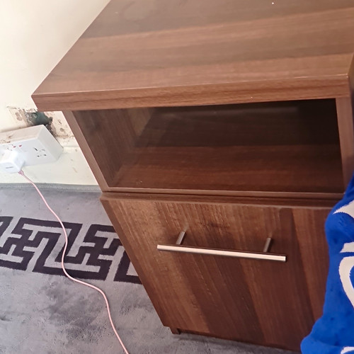 Modern brown wood bedside - brown,