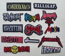 Music Rock Punk Vintage Bands badges Iron or Sew on Embroidered Patch UK