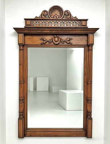Overmantel wall mirror antique - wall,