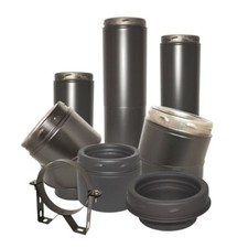 Black SFL Twin Wall Flue Pipe