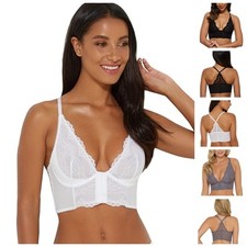 Gossard Superboost Lace Bralette Underwired Plunge Longline Womens Lingerie 7718