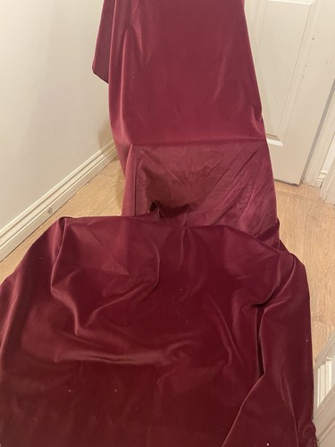 Vintage deep red velvet - , long