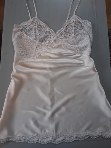 Vintage cream silky nightie - vintage,