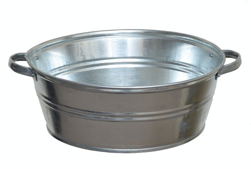 New galvanised round metal - round,