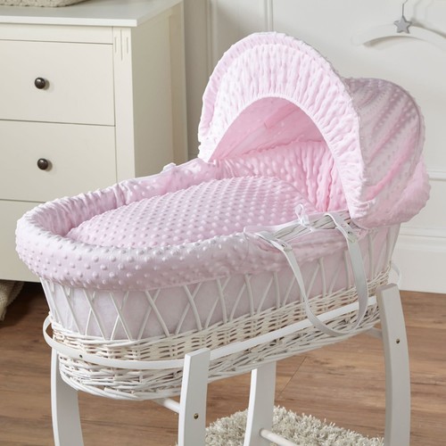 Baby moses basket pink - basket, dimple