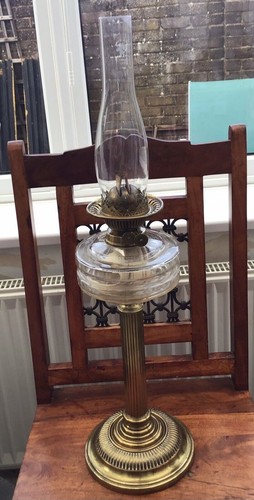 Victorian oil lamp with - lamp, a