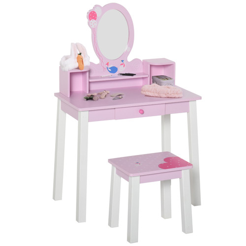 Girls dressing table - table, stool