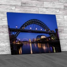 Skyline View Tyne Bridge Sage Newcastle Canvas Print Large Picture Wall Art