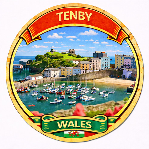 Tenby wales decorative fridge - wales,