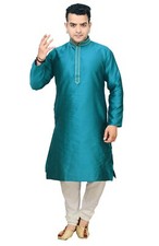 Men's Asian Traditional Style Kurta Pajama Bollywood Wedding Costume 1902