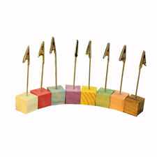 8 Pcs Memo Clips Card Holders Picture Photo Stand Cube Base Place