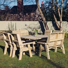 Wooden garden table, chairs &