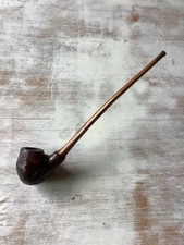 Tobacco Smoking Estate Pipe Carved All in One 9.5 inches Real Cherry Antique