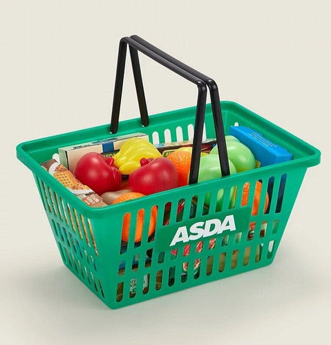 Asda supermarket basket - supermarket,
