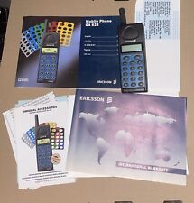 1998 Ericsson GA628 Brick Phone- (GSM 2G, 900MHZ) Unlocked w/ All Documents