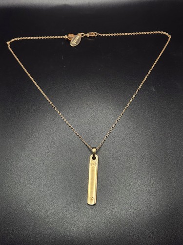 0052 gold tone bar pendant - tone,