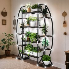 Retro Wood Metal Plant Stand