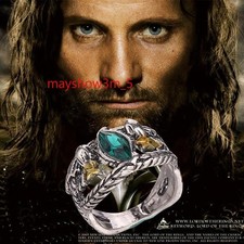 NEW Lord of the Rings Aragorn's Ring of Barahir Alloy+rhinestone Cosplay gifts