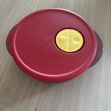 Tupperware Rock n Serve bowl & Lid  Red lid with Yellow Vent 400ml
