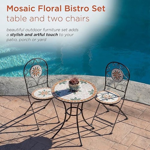 Mosaic floral piece bistro - mosaic,