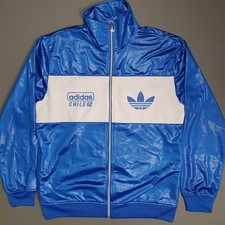 Adidas Chile 62 Men's Track Top Jacket Size Medium Retro Firebird Shiny Wet Look