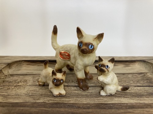 Siamese cat figurines bone - siamese,