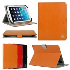 Universal Tab Tablet iPad 7'' Gorilla Tech Leather Stand Flip Cover Case Brown