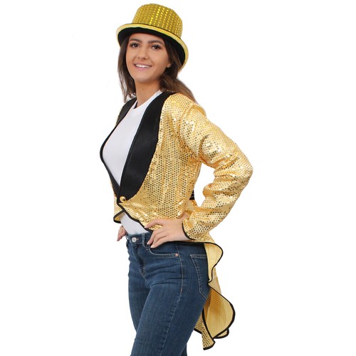 Sequin tailcoat and top - sequin,