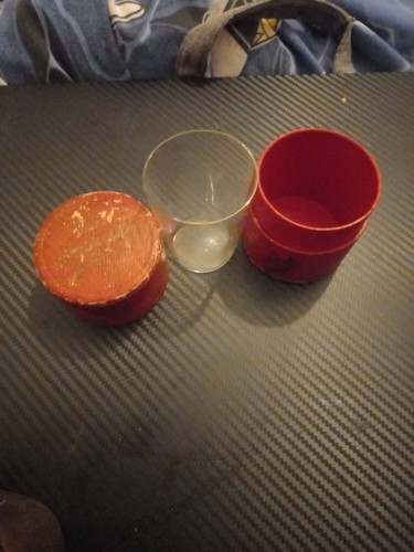 Vintage cylindrical clear - cylindrical,