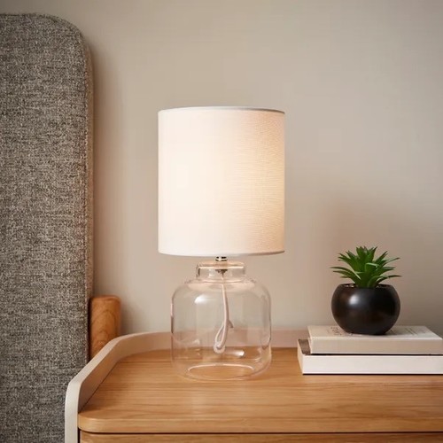 Clear glass table lamp - glass,