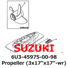 【NEW】Yamaha Genuine D280KUH DE-DHD Propeller (3x17"x17"-wr)  6U3-45975-00-98