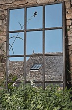 Industrial Outdoor Garden Mirror Outdoor Window RRP 250pound, made: Iron&Glass