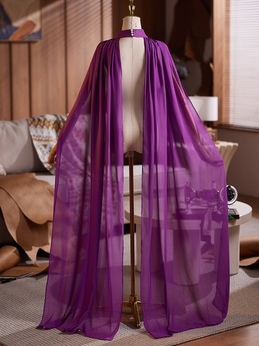 White ivory chiffon sleeve - chiffon,