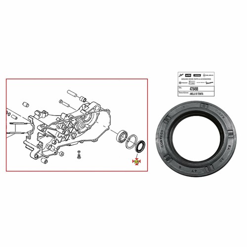 Piaggio 478498 seal ring - 478498, for